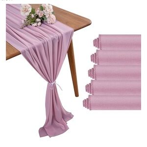 Table Runner dusty pink 10 pk 10ft chiffon